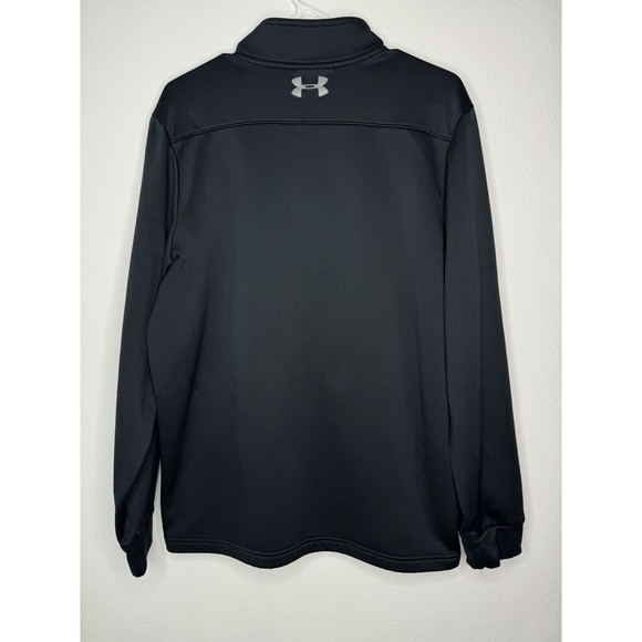 Under Armour Shirt Mens Size Large Loose Fit Coldgear Black 1/4 Zip Pullover - Picture 5 of 15